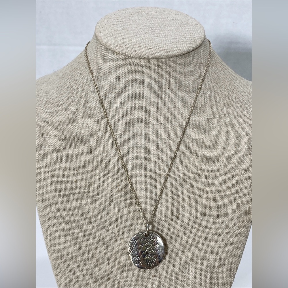 Tiffany & Co. Sterling 18” 727 FIFTH AVENUE NEW YORK WAVY NOTES TAG NECKLACE - Picture 6 of 9